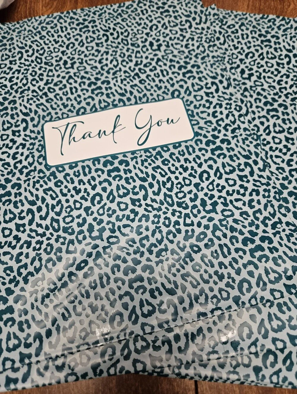 Leopard Print Thank You Polymailer Packages